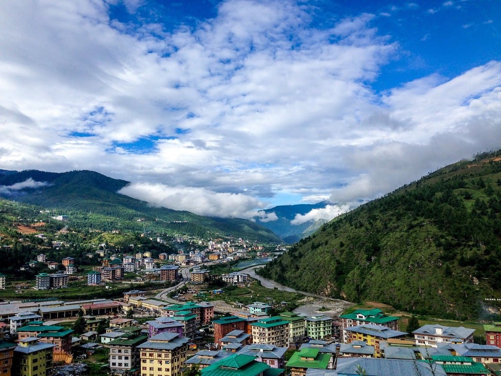 Destinations Worth Dreaming Image: This photograph taken from above shows a city scene below, a change of pace from some of the architecture found in more remote regions.
