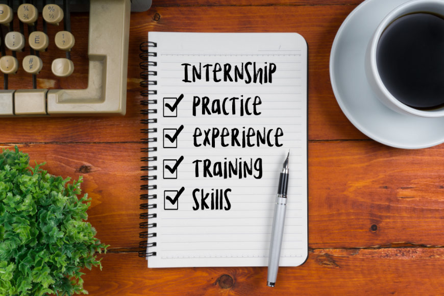 Today's interns are tomorrow's moguls. Sustainable Tourism Entrepreneurs Image: A checklist outlines internship goals—practice, experience, training, and skills.