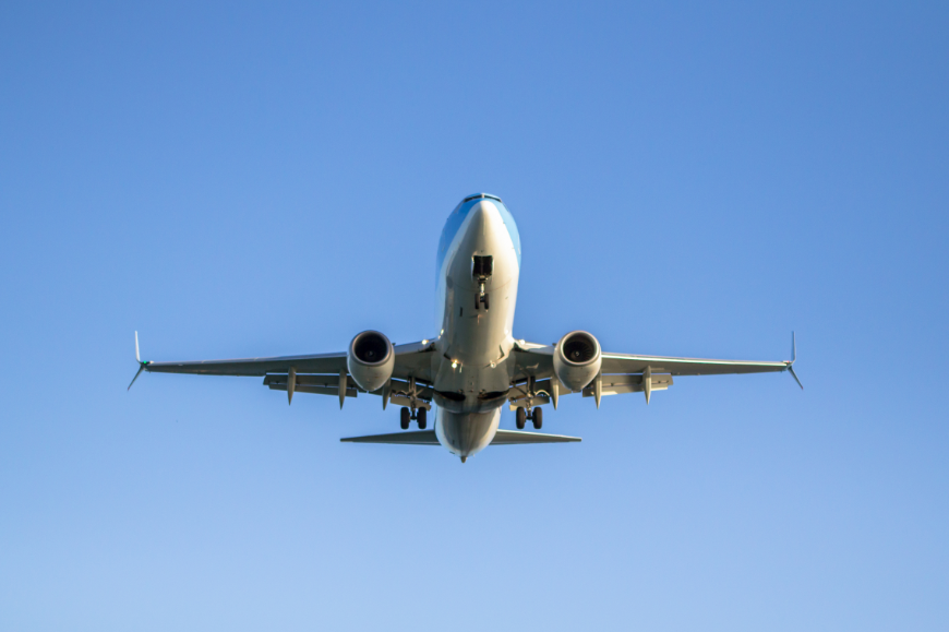Help reduce the damage of air travel by supporting carbon offset programmes. Sustainable Travel Practices Image: A large commercial airplane flies through the sky.