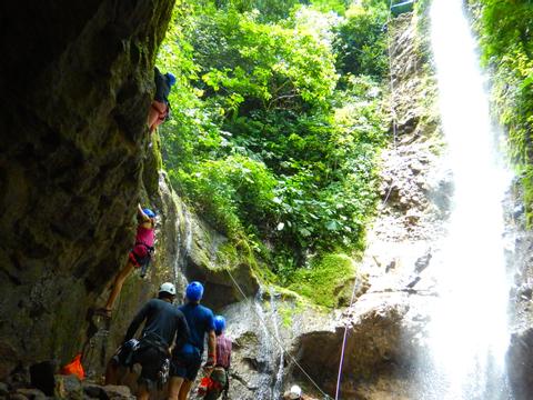 Waterfall Rapelling and Rafting Tour