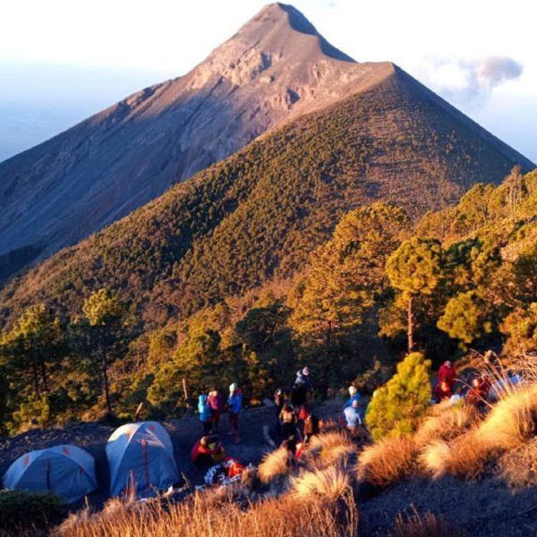 Camping at Acatenango Colective Premium Photo