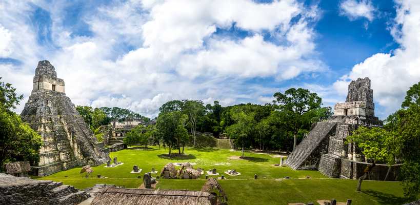 Friends Vacation Exploring Mayan Ruins, Guatemala
