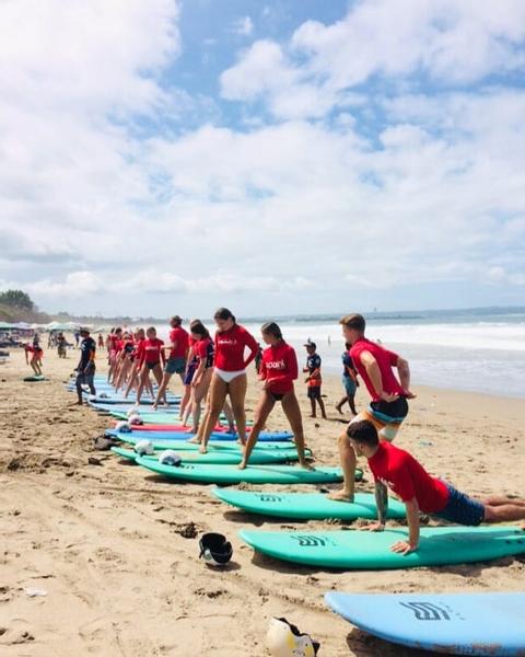Surfing Lesson on Kuta Beach Indonesia