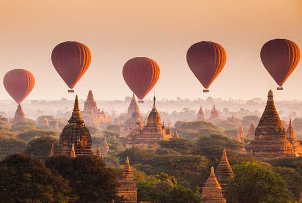 Hot Air Balloon Flight Over Bagan