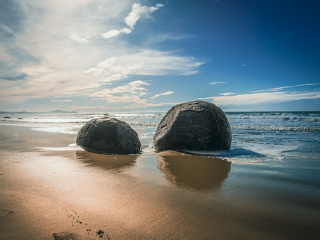 Moeraki Boulders Beach