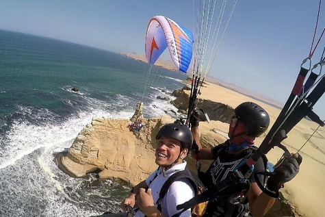 Paragliding Flight at Paracas National Reserve