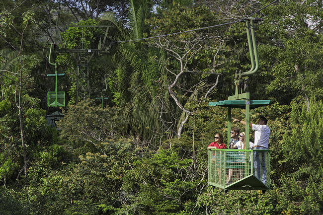 Aerial Tram and Gatún Lake Photo