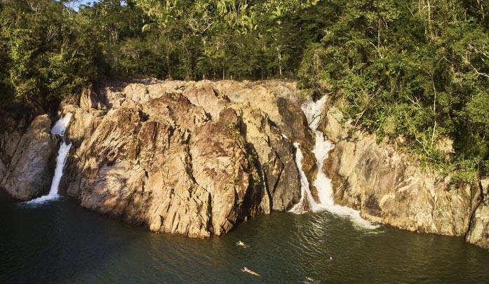 Jungle Pontoon Waterfall Adventure, Belize