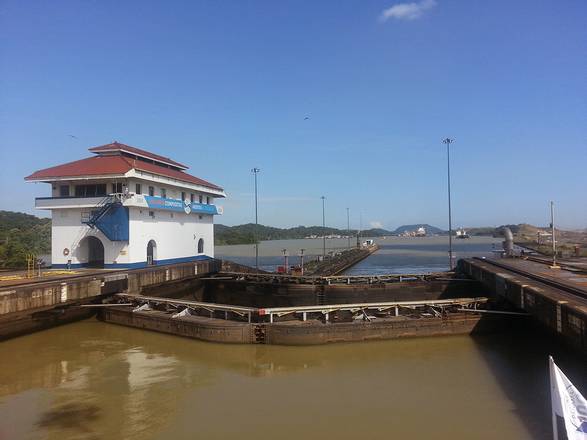 Partial Transit of the Panama Canal, Panama