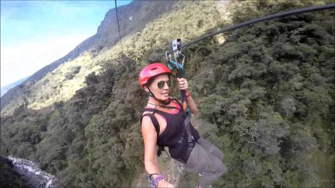 Ziplining in Baños Ecuador