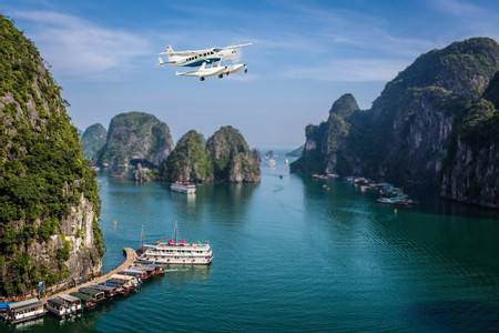 Halong Bay to Hanoi one way by Seaplane 