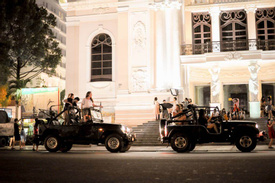 Jeep Tour Saigon by Night: City tour & Musical Dinner on Cruise