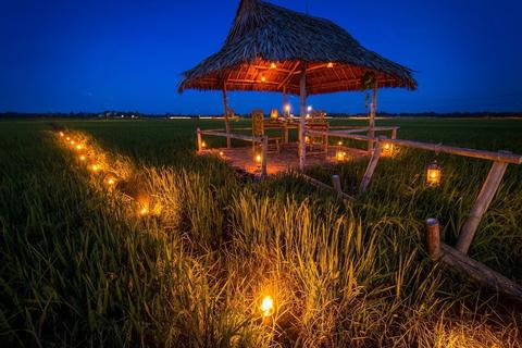 Romantic Dinning on Paddy Field in Hoi An Vietnam