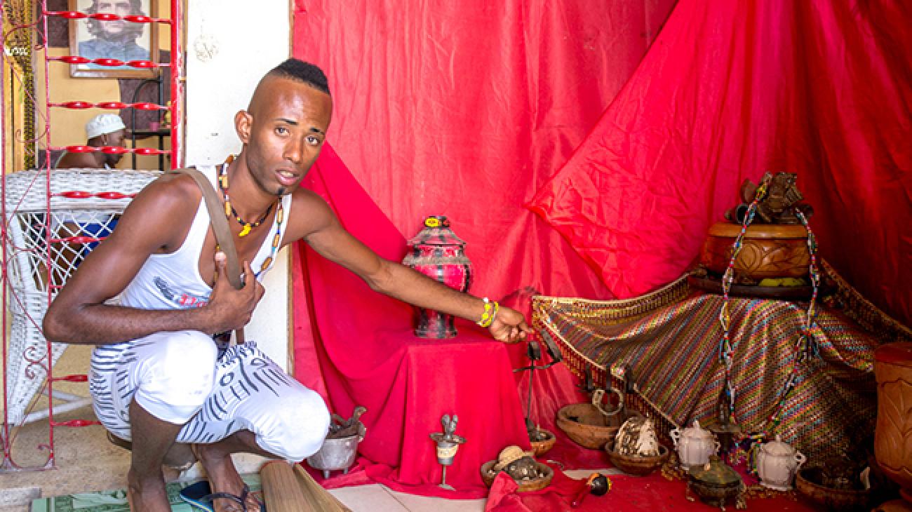 Santería Ceremony at Home Santería ceremony at home