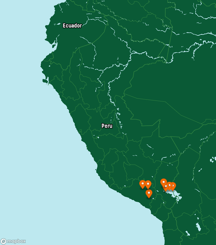 Peru Destinations Map