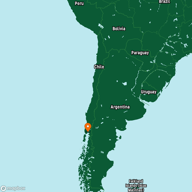 Map of Chile marking Puerto Montt