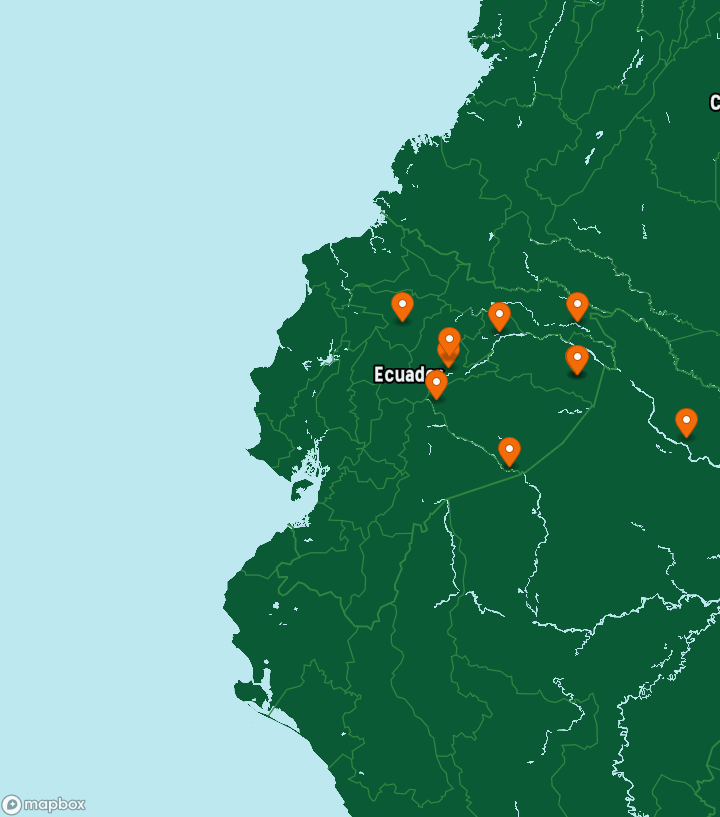 Ecuador Destinations Map