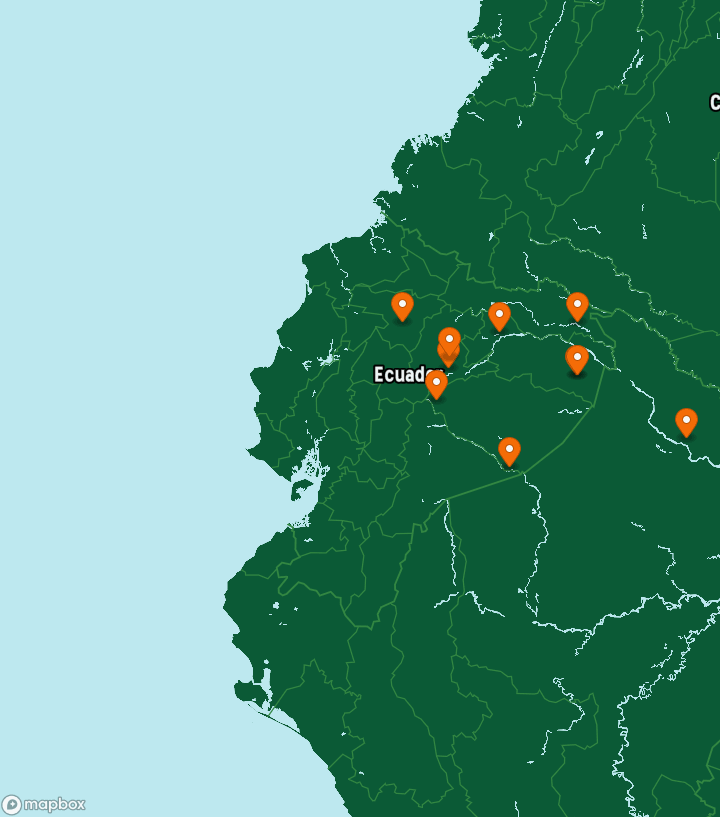 Ecuador Destinations Map