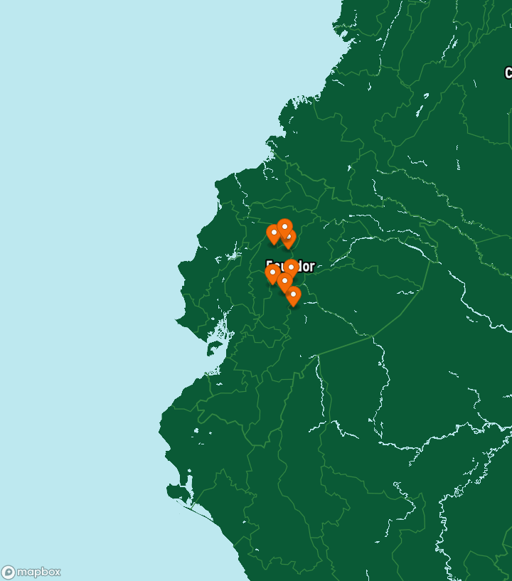 Ecuador Destinations Map