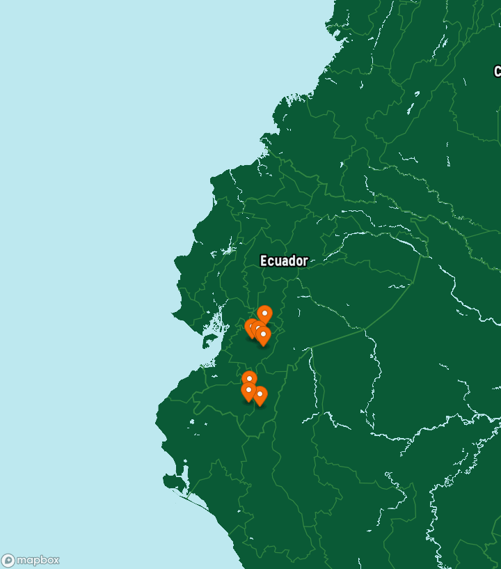 Ecuador Destinations Map