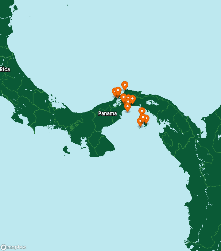 Panama Destinations Map