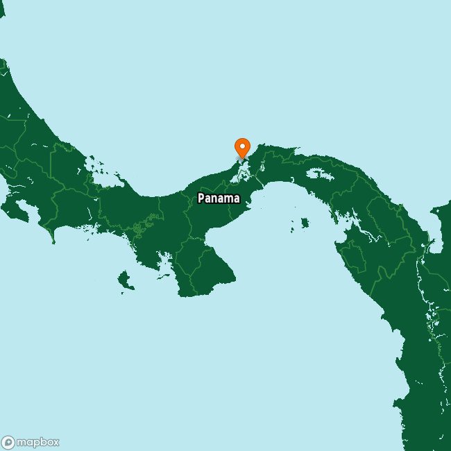 Map of Panama marking Colon