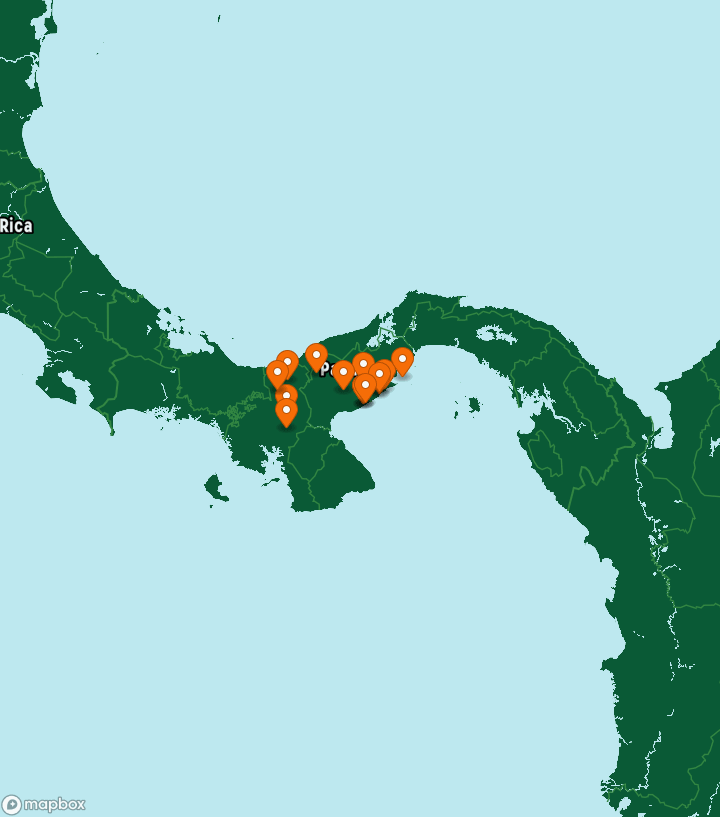 Panama Destinations Map