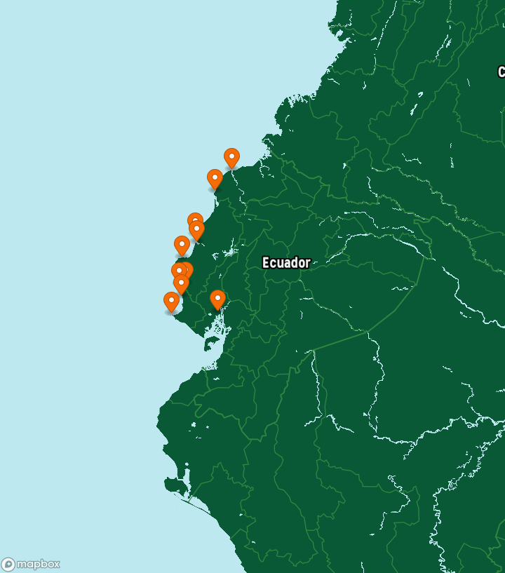 Ecuador Destinations Map