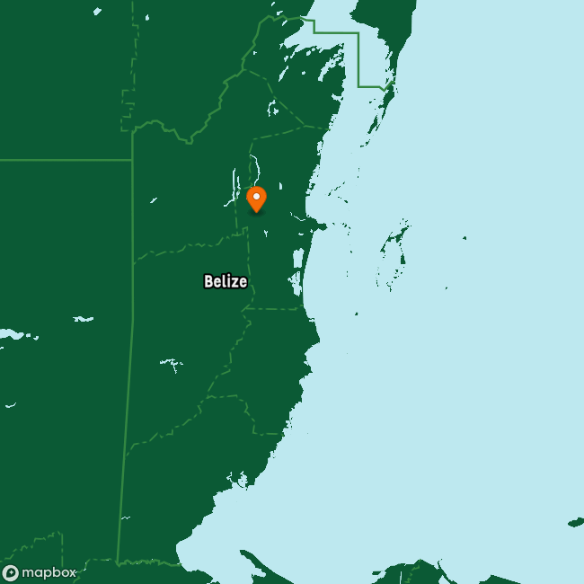 Map of Belize marking Community Baboon Sanctuary