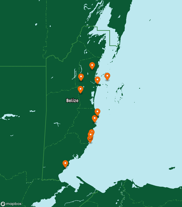 Belize Destinations Map