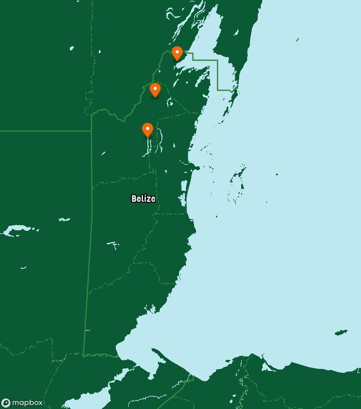 Belize Destinations Map