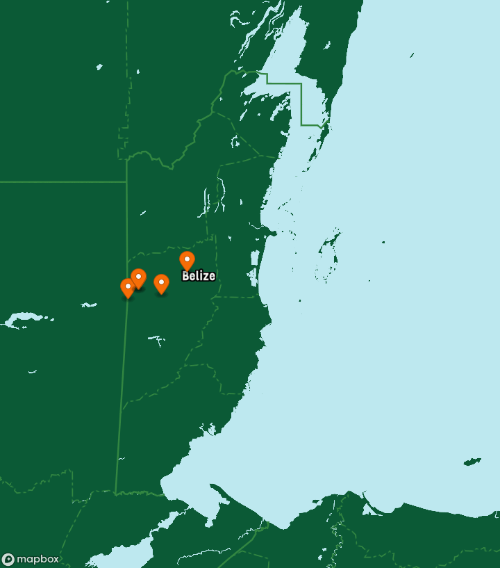 Belize Destinations Map