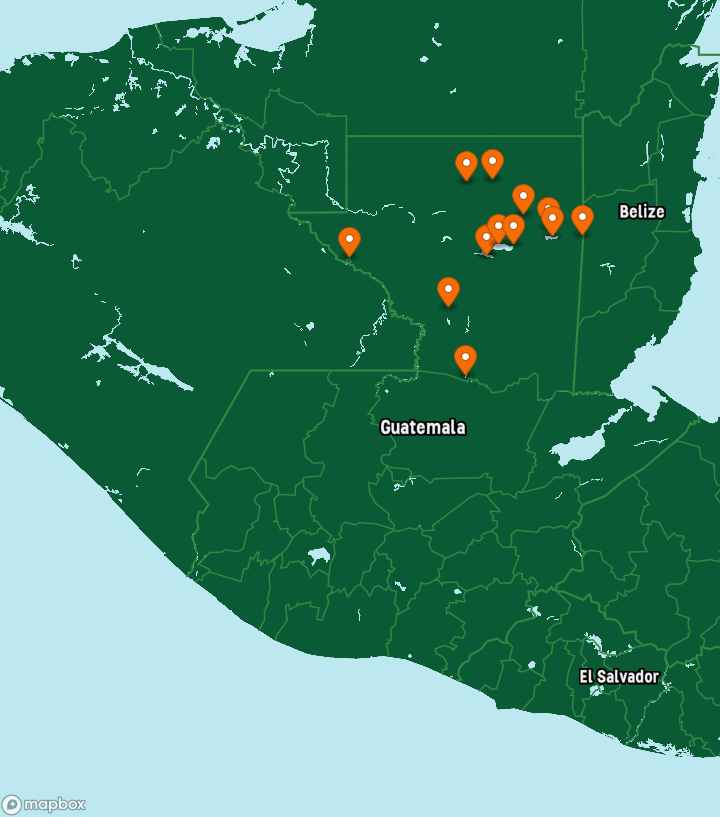 Guatemala Destinations Map