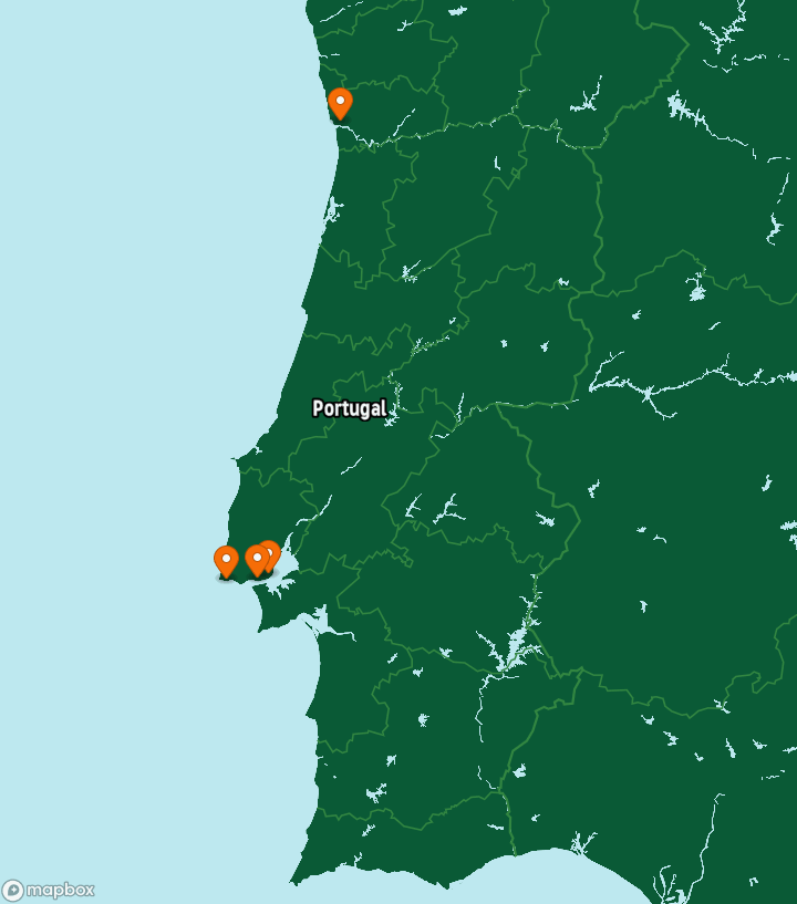 Portugal Destinations Map