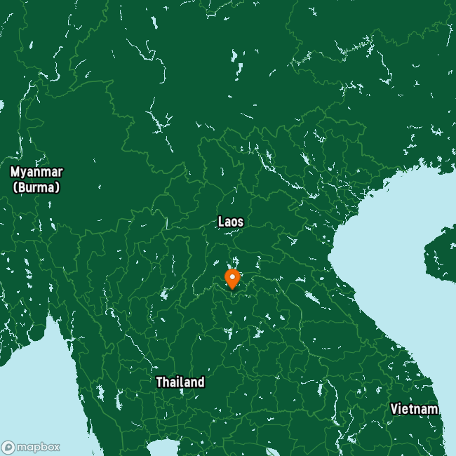 Map of Laos marking Vientiane