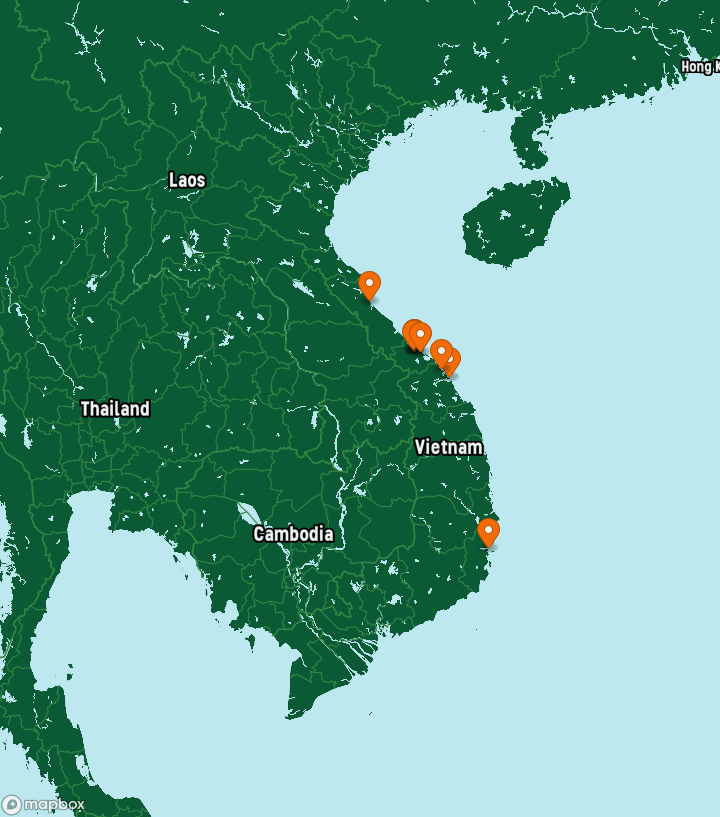 Vietnam Destinations Map