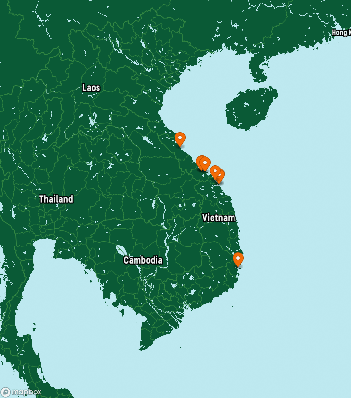 Vietnam Destinations Map