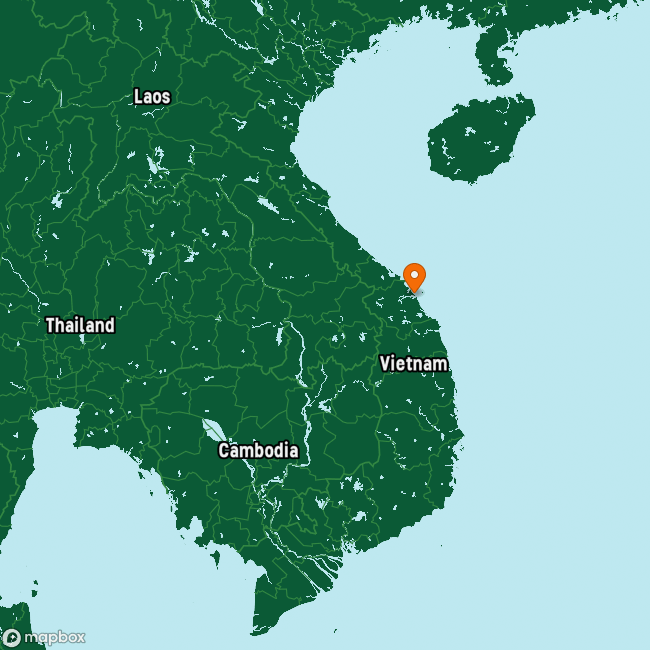 Map of Vietnam marking Hoi An