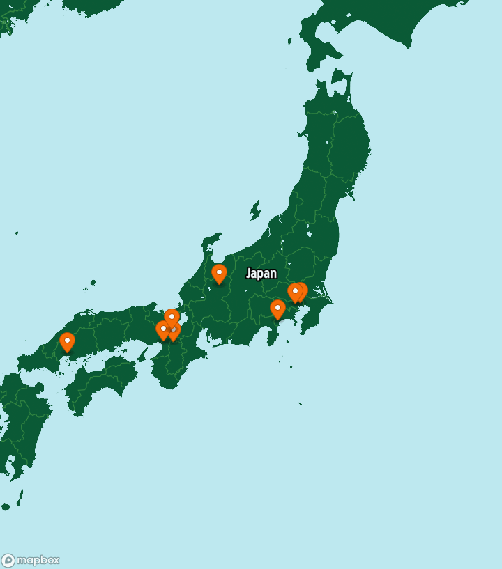 Japan Destinations Map