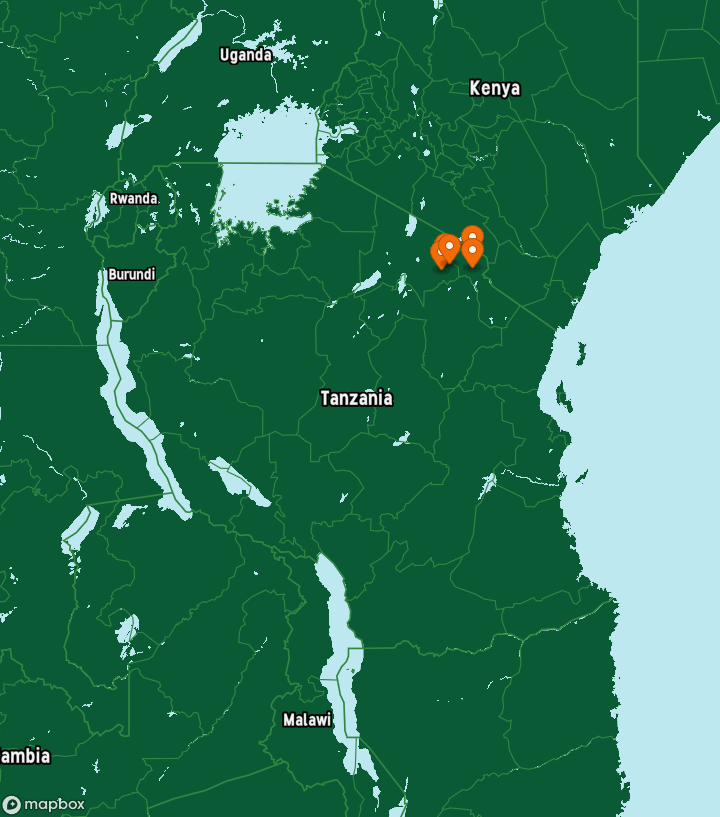 Tanzania Destinations Map