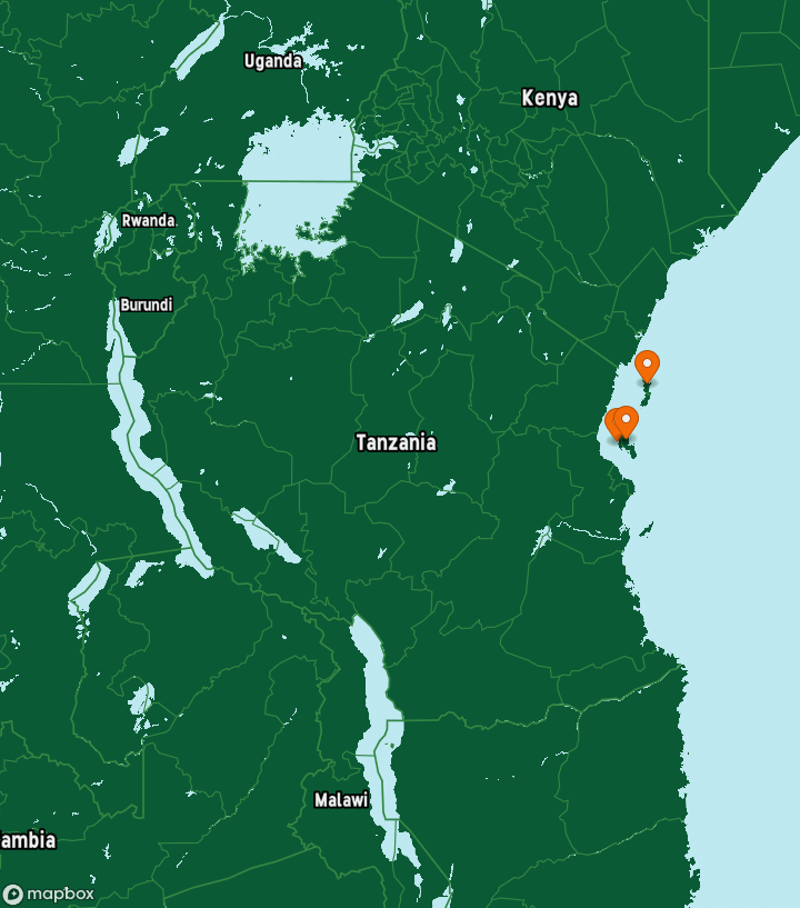 Tanzania Destinations Map