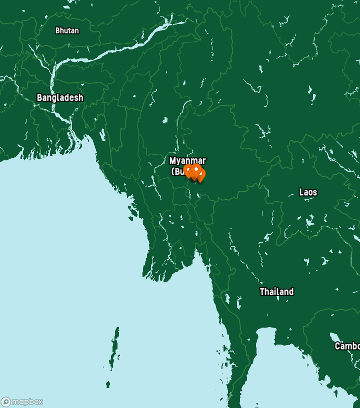 Myanmar Destinations Map
