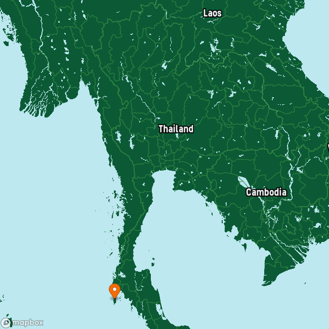 Map of Thailand marking Phuket