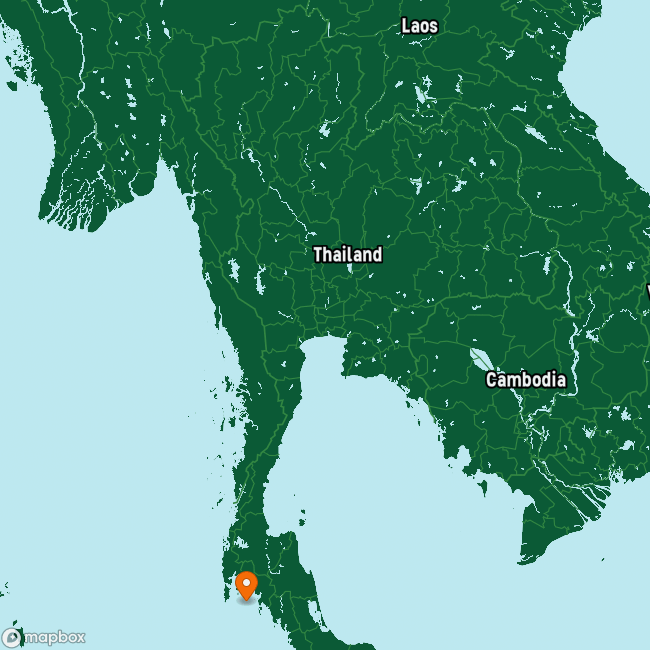 Map of Thailand marking Phi Phi island