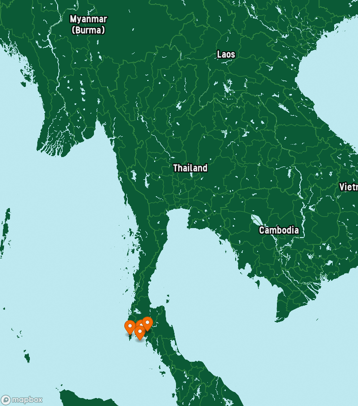 Thailand Destinations Map