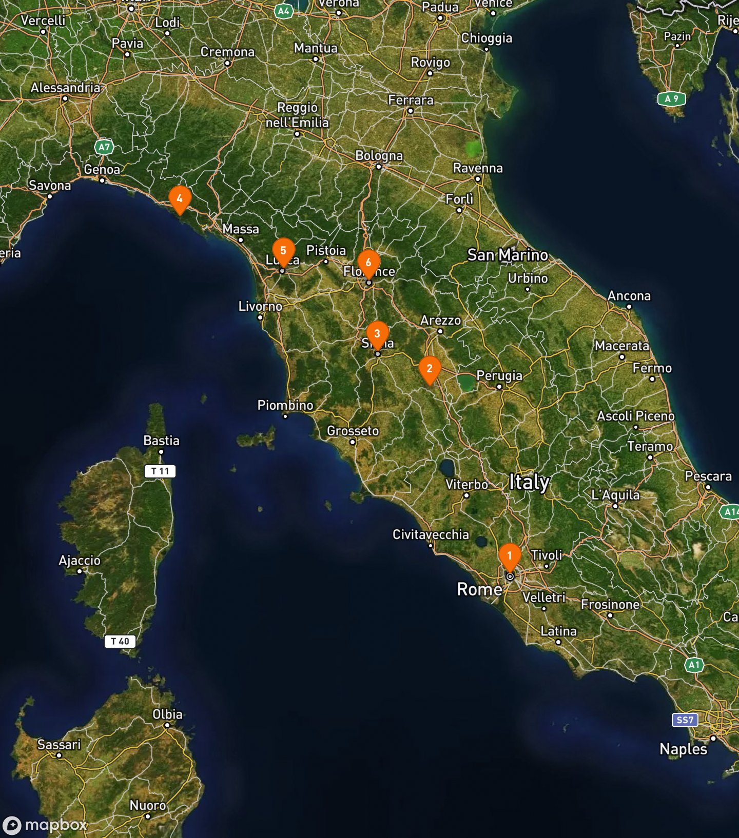 Itinerary Map