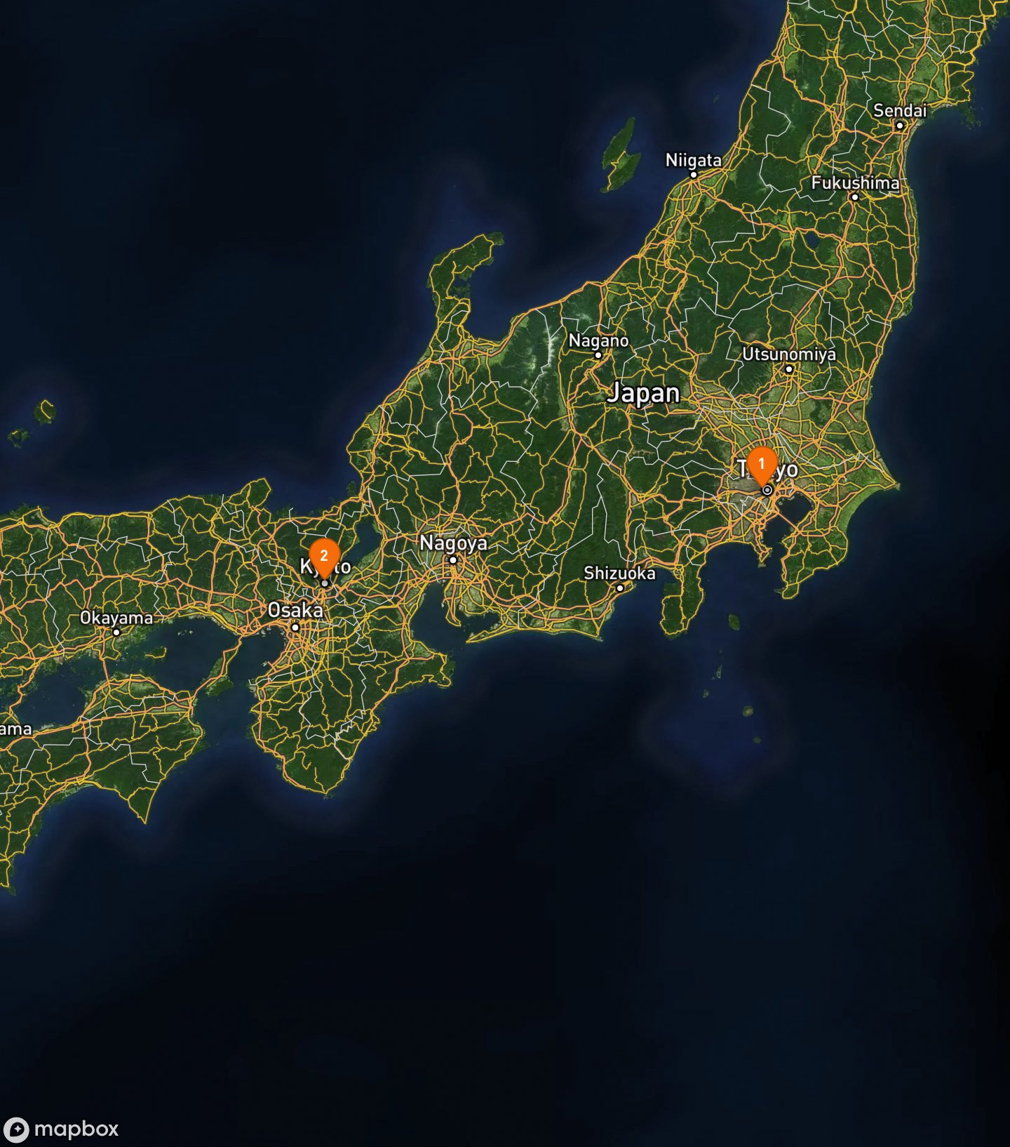 Itinerary Map