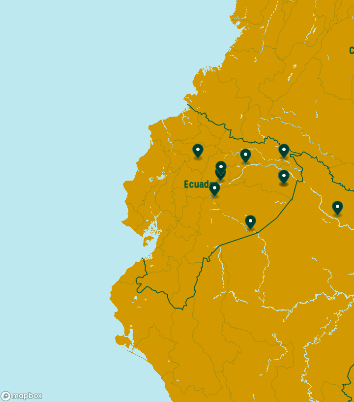 Ecuador Destinations Map
