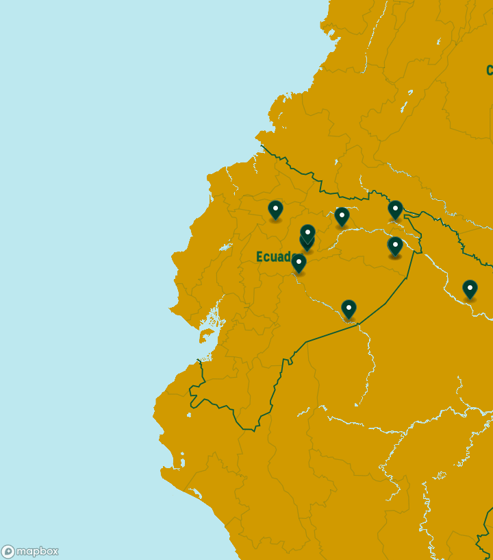 Ecuador Destinations Map