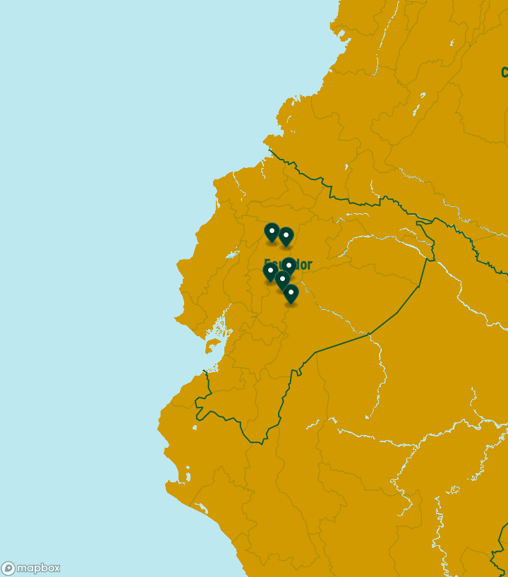 Ecuador Destinations Map